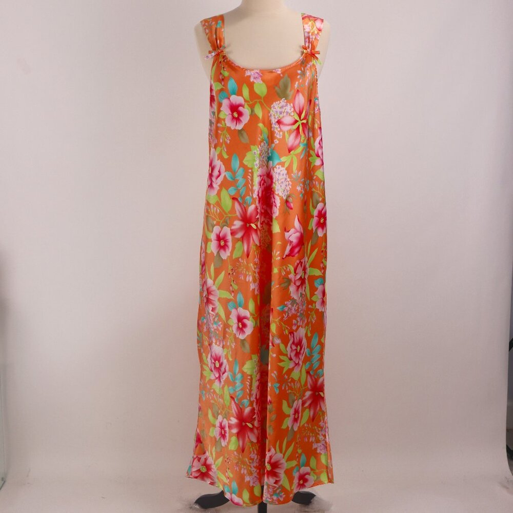 PINK Victoria's Secret NWOT Floral Hawaiian Long Nightgown Negligee Dress 1X XL